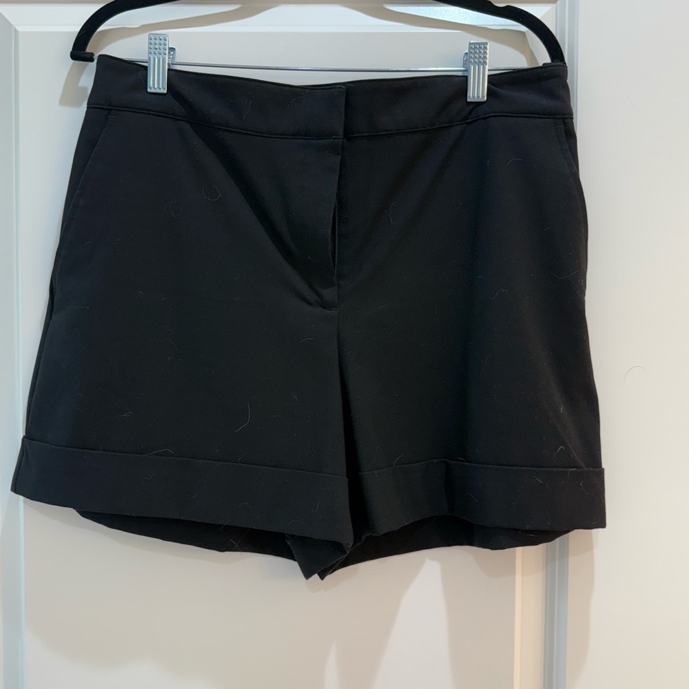 Rachel Zoe Black Tailored Cuffed Shorts